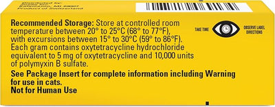 Terramycin (oxytetracycline hydrochloride and polymyxin B sulfate ophthalmic ointment) for Dogs & Cats, 1/8 oz