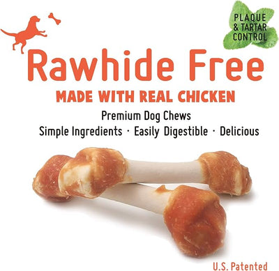 LuvChew Premium Dog Chew Bones for Small Dogs, Rawhide Free, Grain Free, Made with Limited Ingredients, Delicious Mini 18pcs/Pack x 2packs