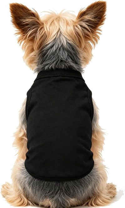 Solid Color Dog Shirts Blank Pet Apparel Cotton Small Animal Outfit Puppy Clothes Yorkie Chihuahua Costume (Neck Girth 12.99'')