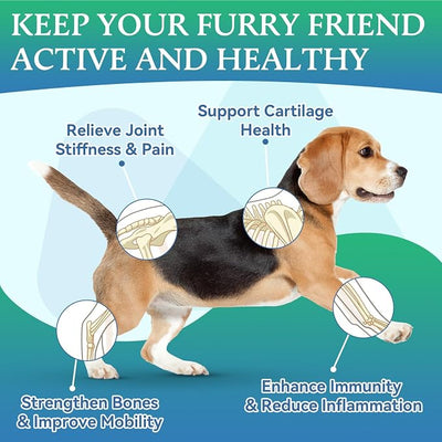 WEALLIN Joint Supplement for Dogs - Dog Joint Supplement Glucosamine Hip and Joint Chondroitin Chews Treats for Dogs with MSM Lipid Mussels Vitamins Dog Joint Support for All Breed 200pcs