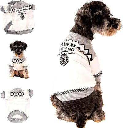 Everything Chic Luxury Dog Sweater – Soft Knit Designer Pet Outfit for Small Dogs & Puppies, XS–L, Stylish Warm Clothing for Yorkies, Chihuahuas, Dachshunds, Maltese, French Bulldog