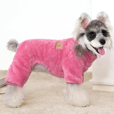 XPUDAC 3 Pack Dog Sweater Dog Winter Clothes for Small Medium Dogs Girl Fleece Pet Pajamas for Winter Christmas-2XL（Purple,Hot Pink,Pink