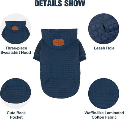 BEAUTYZOO Dog Sweaters for Extra Large Dogs Girl Boy, XXXL Dog Hoodie with Pocket & Leash Hole, Soft Warm Waffle-Like Laminated Cotton Pet Clothes for Cold Weather, Doberman Great Dane Sweatshirt, 3XL