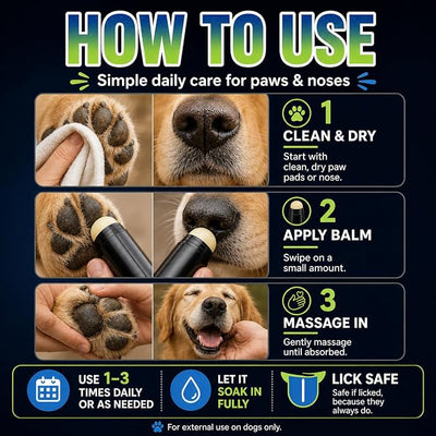 Ketostat 2 oz Dog Paw & Nose Balm Lick-Safe Made with Beef Tallow Giant Stick, Fragrance-Free Paw Protector