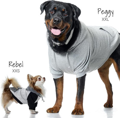 Pet Passion Rocky – The Original Lightweight Hooded Tee 100% Organic Cotton Dog Hoodie Pet Coat Sweater for All Sized Dogs, Original Navy Half Camo, XXX-Small (up to 5lbs)