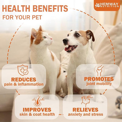 (2-Pack) Organic Hemp Oil for Dogs and Cats - Pet Hеmp Drops for Anxiety Relief, Stress,Pain, Calming, Sleep, Arthritis - Treats Chews - Support Hip and Joint Health - Rich in Omega 3-6-9