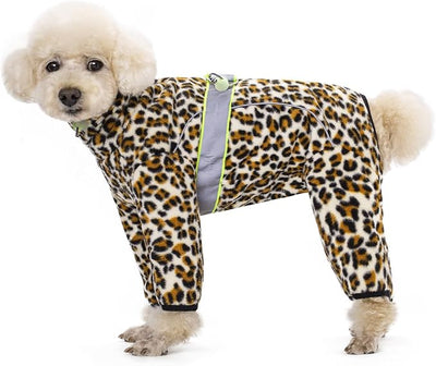 Polar Fleece Dog Coats for Small Medium Dogs, Winter Jacket Sweater Vest Bodysuit, Four-Legged Warm Clothes Pajamas