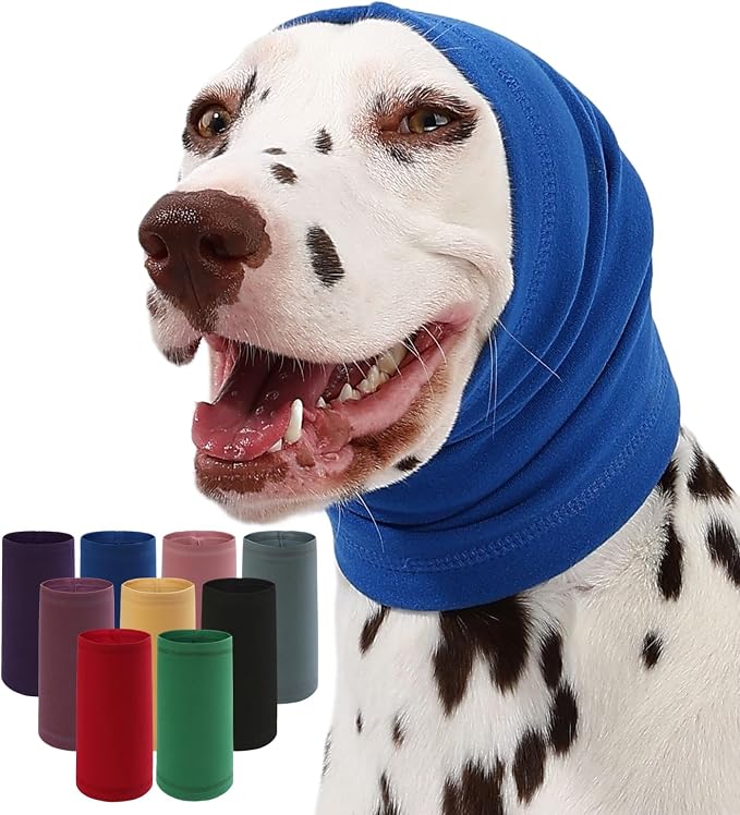 Dog Calming Hoodie Quiet Head Cover Sleeves Anxiety Relief/Noise Protection - Grooming - Thunder - Fireworks