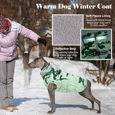 Lelepet Warm Dog Winter Coat Dog Coats for Small Dogs Waterproof Dogs Jacket with Harness Built in Reflective Cold Weather Coats Windproof Zip-Up Winter Fleece Vest Snowsuit Chihuahua XS