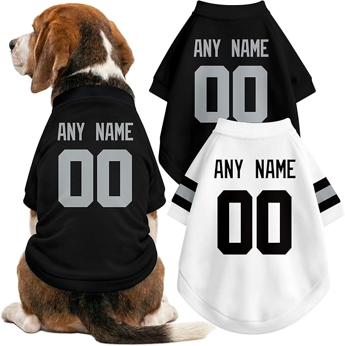 Las Vegas Dog Clothes Jersey Style Personalized Pet T Shirt with Custom Name Number for Small Medium Large Dogs