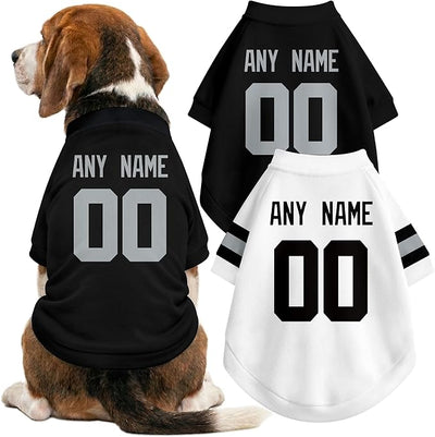 Las Vegas Dog Clothes Jersey Style Personalized Pet T Shirt with Custom Name Number for Small Medium Large Dogs