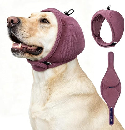 Dotoner Dog Ear Muffs No Shake Anxiety Relief for Thunder Fireworks | Noise Protection For Fireworks Thunder, No Flap Ear Wrap With Adjustable Secure Fit, Soft Velvet For Four Seasons