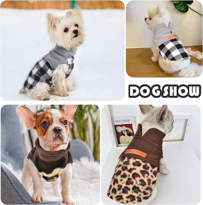 Fleece Dog Sweater Stretchy Pullover Dog Sweatshirt Jacket Lightweight Pet Clothes Coats for Small Dogs Pet Doggie Outfits Clothing Cat Apparel (X-Small, Grey)