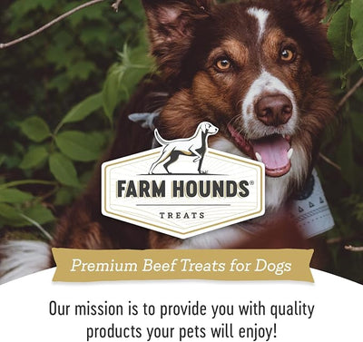 Farm Hounds - Beef Trainers - Premium Natural Beef Jerky for Dogs - Made from 100% Humanely Raised Cattle - Easy-Break - Great for Training & Treats - No Added Fillers - Made in USA - 4.5 oz - 1 Pack