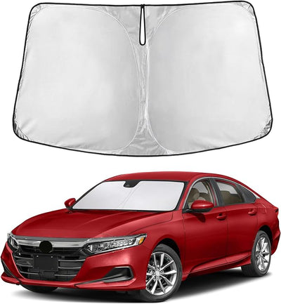 EcoNour Windshield Sunshade Compatible for Honda Accord 2018-2020 2021 2022, Sun Visor for Front Windshield & Window Sun Shade Cover, UV Heat Blocker & Protector, Car Accessories
