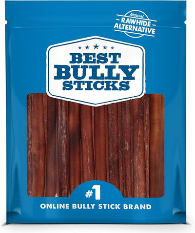 Best Bully Sticks 12 Inch Bully Sticks for Dogs - 25 Count (Pack of 1) - Natural, Easily Digestible, 100% Grass-Fed, Grain and Rawhide Free