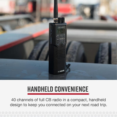Cobra HHRT50 Roadtrip CB Radio-2-WayHandheldEmergencyRadio with Access to Full 40Channels & NOAA Alerts,Rooftop MagnetMountAntenna and Omni-Directional Microphone, Black, 6.3" x 2" x 1.75"(Pack of 4)
