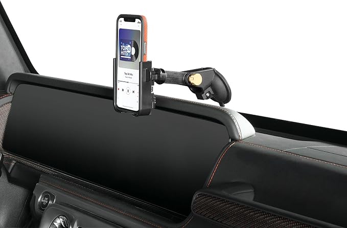 WeatherTech WindshieldFone - Universal Windshield-Mounted Car Phone Holder - Rose Gold Billet Knobs