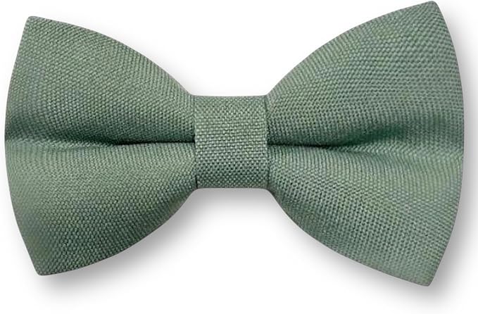 Detachable Dog Bow Tie, Slide-On Pet Bowtie for Collars, Stylish Durable Dog Lover Accessory Small, Medium & Large Dogs (Sage Green, Large (4.5in Wide))