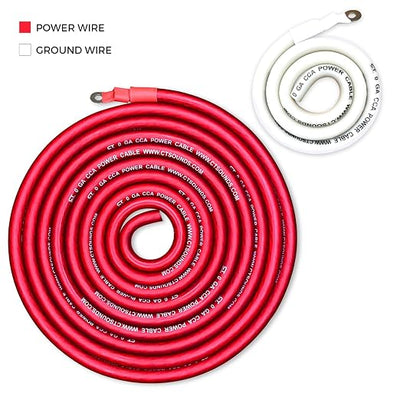 CT Sounds 1/0 Gauge CCA Complete Amp Wiring Install Kit, AMPKIT-0GA-PRO