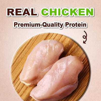 Afreschi Chicken Dog Treats, All Natural, Healthy & Easily Digestible, Grain-Free Puppy Chews, Low-Fat, Human Grade Training & Rewards Dog Snacks, Dipped Sticks, 24 oz Pack