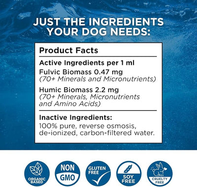 Beam Minerals Complete Canine Multi-Minerals | Full-Spectrum Minerals for Dogs | Contains Humic & Fulvic Acid | 4 fl Oz