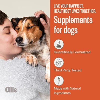 Ollie Zoomies Dog Hip and Joint Supplement - Glucosamine and Glucosamine Chondroitin for Inflimation Relief, 60 Count Appx.
