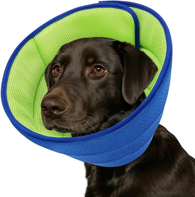 Soft & Comfortable Dog Cone Collar Alternative, Adjustable Cones Dogs to Stop Licking, Beathable Fabric Elizabethan Collars, Head Cone of Shame for After Surgery Recovery (M)