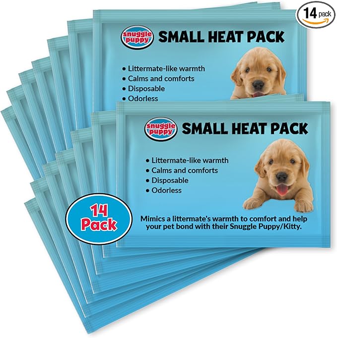 Snuggle Puppy Replacement Heat Packs for Junior (14 Count) - Disposable Pet Comfort Warmers for Puppy Anxiety Relief - Odorless, Non-Toxic, All Natural - Fits Smaller Junior Size