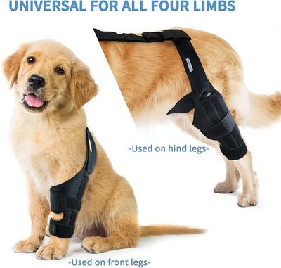 Dog Knee Brace for Torn ACL Hind Leg – Adjustable Canine ACL/CCL & Cruciate Ligament Support, Arthritis Pain Relief, Durable Stabilizer Wrap, Black, M