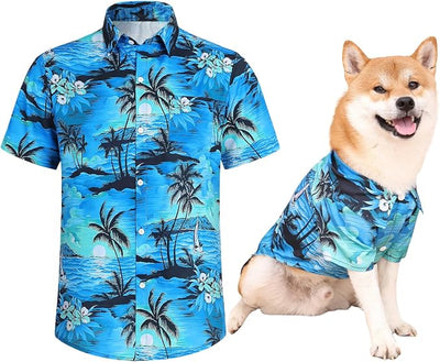 Dog Shirts Hawaii Dog Clothes for Small Medium Large Dogs Owner and Pet Shirts are Sold Separately