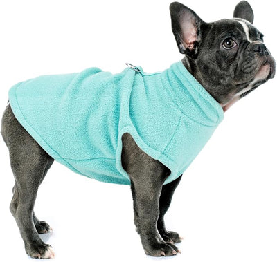 Sleeveless Pullover Fleece Vest for Small Dogs: Cozy Polyester Dog Jacket, Tank Top Sweater with Leash Ring and Armholes, Crisp, Warm, and Easy-to-Wear Design for Everyday Comfort Turquoise 2XL