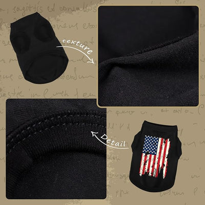 American Flag Inspired Dog Vest: Perfect Dog Shirt, Ideal Tank Top for Everyday Wear, Independence Day Celebrations Quality Materials Cute and Stylish Look Battle Damaged Dark Blue M