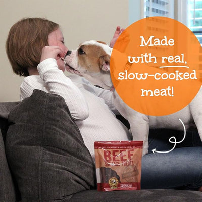 Happy Howie's Sausage Treats - Healthy Dog Treats, Flavorful Slow Cooked Beef, Natural Ingredients, Hormone Free - Beef, 36 Count (Pack of 1)