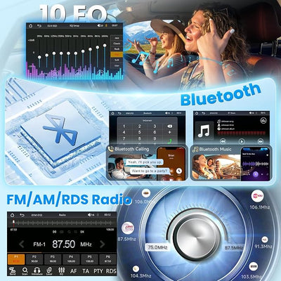 Hodozzy Car Stereo for Volkswagen VW Jetta Passat Golf Beetle Polo Caddy Tiguan Touran for SEAT for Skoda, 7 Inch IPS Touch Screen Wireless CarPlay & Android Auto, FM/AM/RDS Radio, EQ, SWC, Camera
