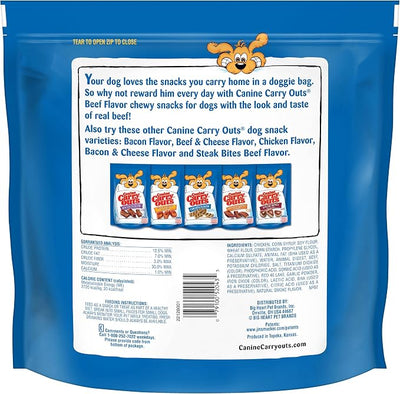 Canine Carry Outs Beef Flavor Dog Treats, 47 Ounce Bag (Pack of 4)