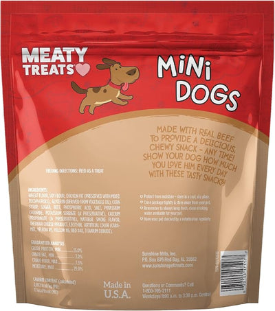 Meaty Treats Mini Dogs Beef & Cheese Flavor Soft & Chewy Dog Treats, 25-oz.