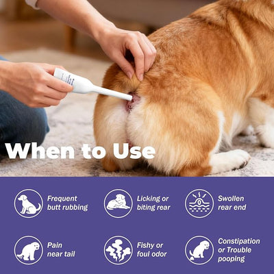 Anal Gland Support for Dogs - Dog Constipation Relief - Anal Gland Chew Alternative - Anal Gland Relief for Dogs, Scooting Relief & Healthy Intestinal Function - 3-Pack