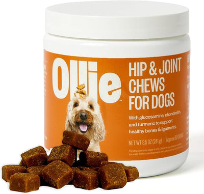 Ollie Zoomies Dog Hip and Joint Supplement - Glucosamine and Glucosamine Chondroitin for Inflimation Relief, 60 Count Appx.
