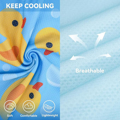 cyeollo 2 Pack Dog Cooling Shirt, Lightweight Sun Protection Sleeveless Dog Vest, Breathable Summer Clothes for Small Dogs Boy & Girl, Soft Pet Tshirts, Yellow Duck L