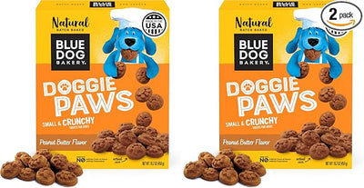 Blue Dog Bakery Natural Dog Treats,Doggie Paws,Peanut Butter Flavor,16.2oz,(Pack of 2)