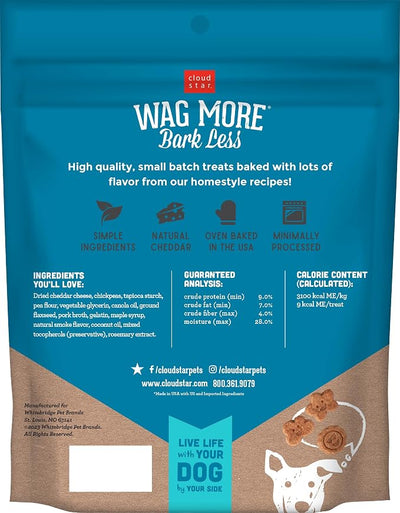 Cloud Star Wag More Bark Less - Dog Treats - Soft Chews - Grain Free Cheddar Cheese - 5 oz Pouch