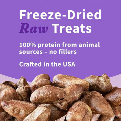 Halo Freeze Dried Raw Dog Treats, 100% Chicken Hearts Recipe, Dog Treats Pouch, All-Natural High Protien Treat, 2 Oz Pouch