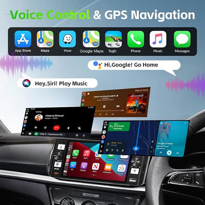 Single Din Radio Car Stereo with Wireless Apple Carplay & Android Auto, 5.7" IPS Touchscreen Car Stereo with Bluetooth 1080P Backup Camera Mirror Link Navigation Type-C Fast Chaging USB FM/AM EQ Mic