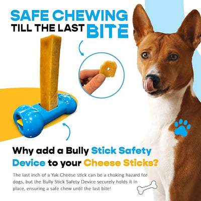 Yak Chew Holder Pack, Extra Large (4 Pieces) - Includes Yak Cheese Holder for Safe, Secure and Smarter Chewing. Also a Bully Stick Holder Too!