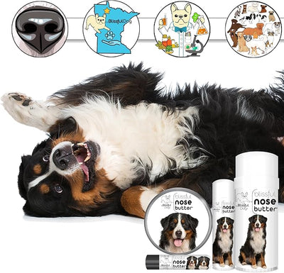 The Blissful Dog Bernese Mountain Nose Butter, Versatile Dog Nose Balm for Dry Nose, Handcrafted Nose Moisturizer, Easy-to-Apply Dog Essentials, Unscented, 2 oz.