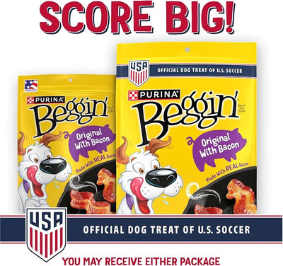 Purina Beggin' Strips Dog Treats, Original With Bacon Flavor - 40 oz. Pouch