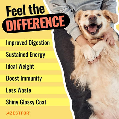 Azestfor Homemade Dog Food Supplement Dog Vitamins Made in USA Add to Holistic Whole Food Diets Raw BARF All Breeds Puppy Adult 16oz Powder