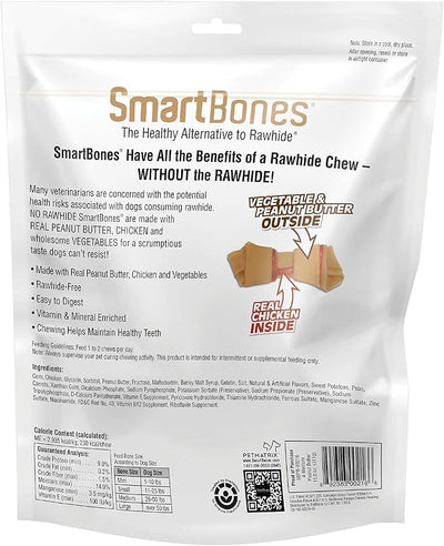 SmartBones Medium Bones With Real Peanut Butter Rawhide-Free Chews For Dogs, 4 Count