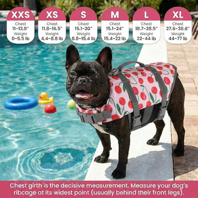 Doglay Dog Life Jacket, Dog Life Vest for Swimming Boating, Adjustable Puppy Life Jacket with Reflective Stripes, Superior Buoyancy Pet Swimming Vest for Small Medium and Large Dogs